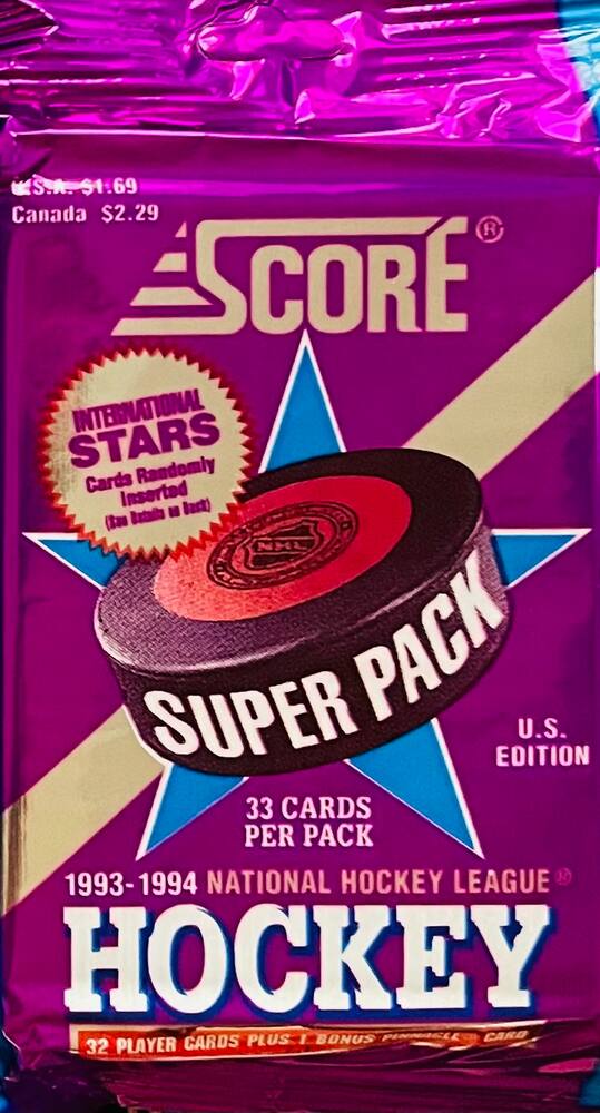 1993-94 Score U. S. Edition Series 1 Hockey Super Pack Balíček